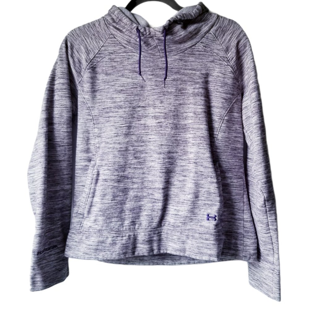 Under Armour Cold Gear X Storm Space Dye Purple Hoodie Jacket Womens Size L